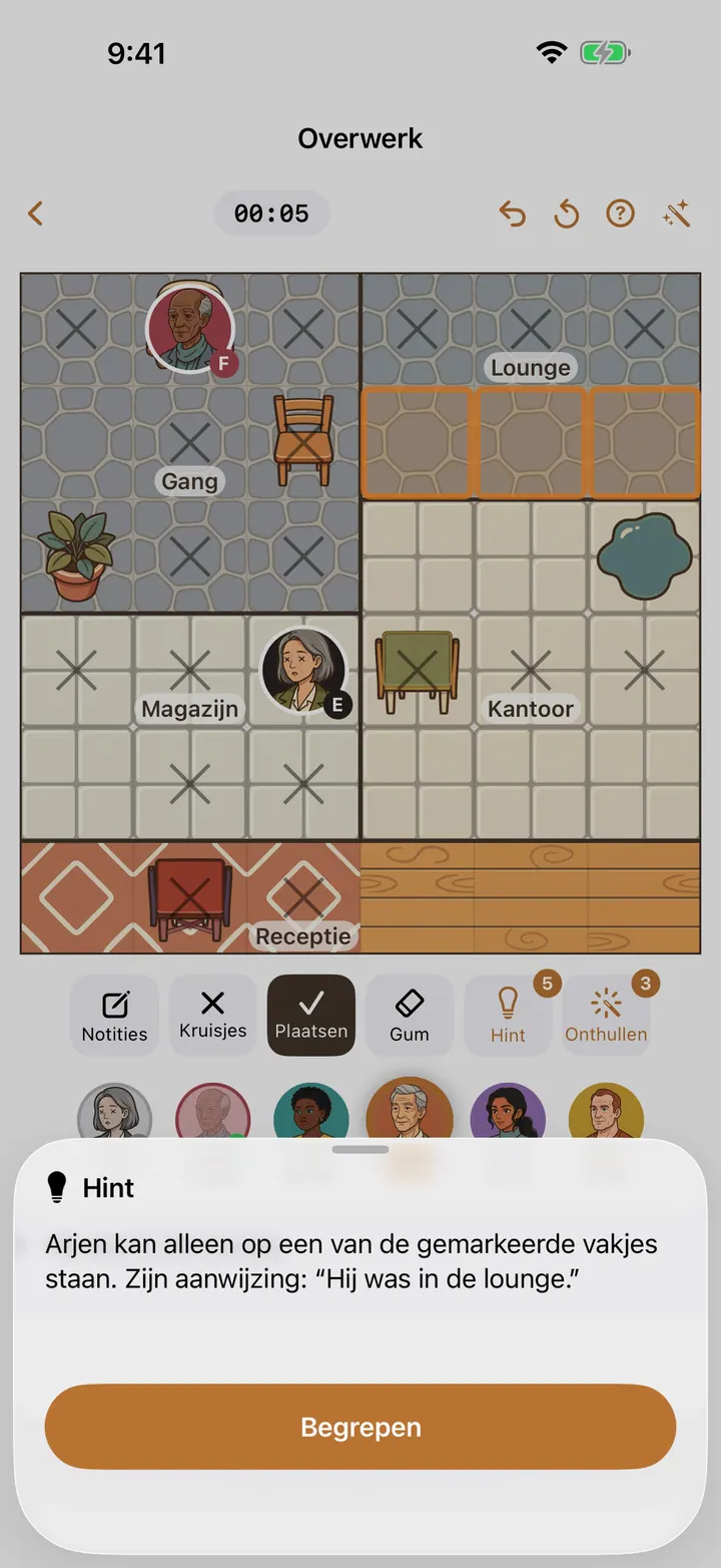 Uitlegbare hint in Detective Sudoku