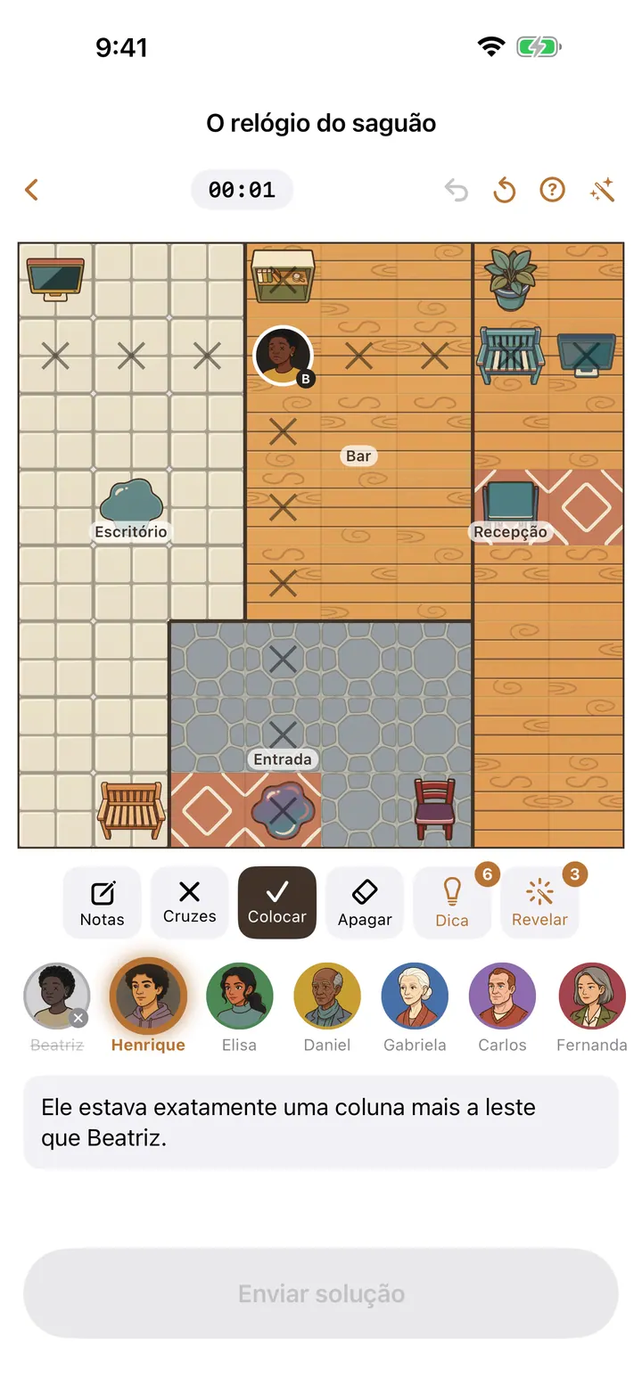 Tabuleiro vazio do Detetive Sudoku